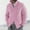 Pink, variant on NTACZA Mock Neck Men's Sweater Zip Up Cable Knit Beige Sweater Cardigan Classic Fit Solid Knit Jacket Jumper Men L
