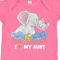 thumbnail image 4 of Inktastic I Love My Aunt Cute Elephants with Moon and Stars Boys or Girls Baby Bodysuit, 4 of 5