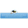 thumbnail image 1 of SignMission P-720 Peter 2.24B 7 x 20 in. Street Sign - Peter 2-24 Bible Verse, 1 of 1