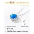 thumbnail image 5 of ChicSilver 925 Sterling Silver Birthstone Necklace for Women, Round Pendant Birthday Gift for Mom, 5 of 9