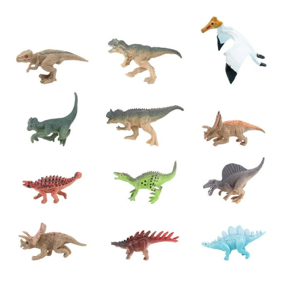 EASTIN 12pcs Dinosaur Figurine Toys Simulation Dinosaur Models Toys Mini Ornaments