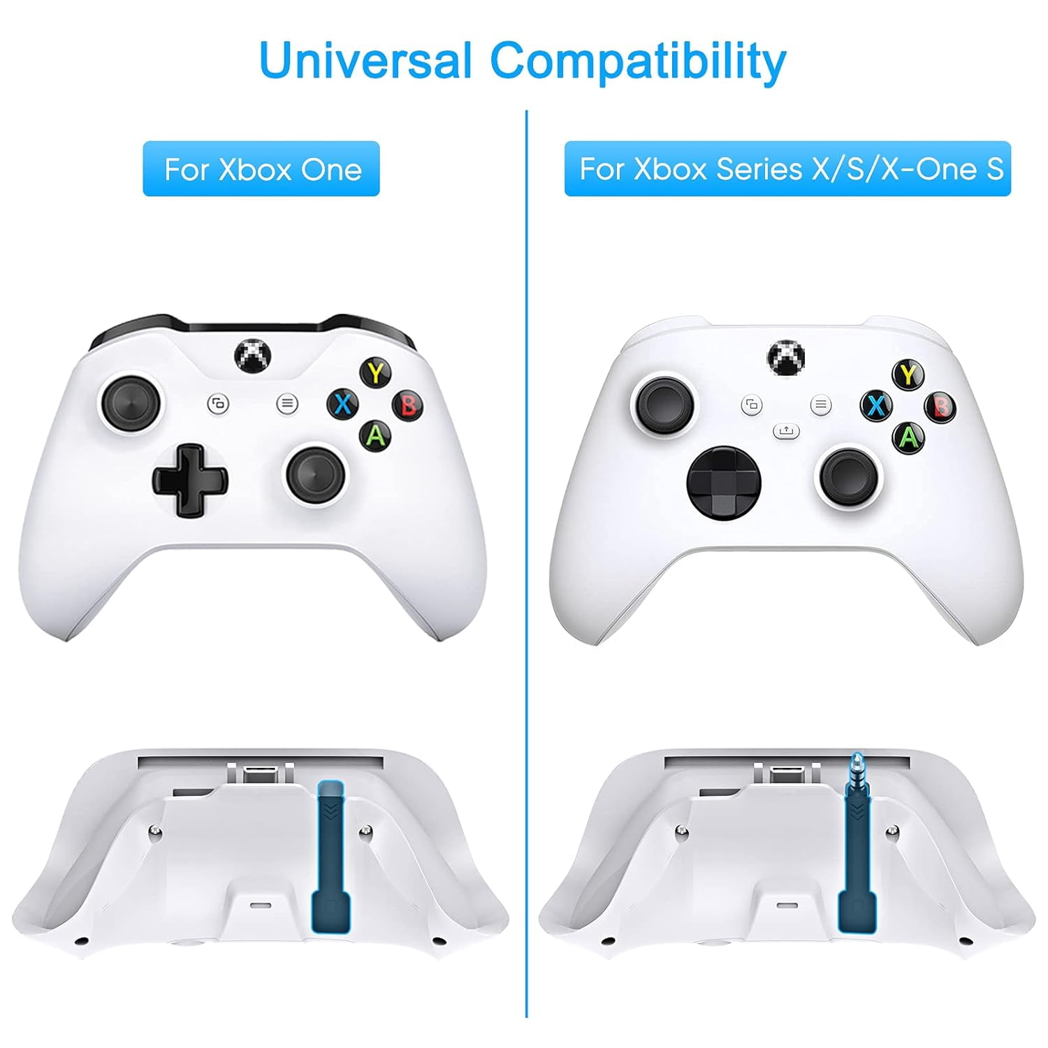 Keyboard for Xbox Series X/S/One/One S Controller, Wireless Chatpad Bluetooth Gaming Keypad with USB Receiver,Built-in Speaker,3.5mm Audio Jack Accessories for Xbox (Controller Not Included),White
