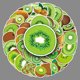 thumbnail image 3 of Pegatinas de vinilo con estampado de kiwis, resistentes al agua, estilo anime, 50 unidades/lote, 3 of 5