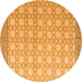 thumbnail image 1 of Ahgly Company Machine Washable Indoor Round Abstract Orange Modern Area Rugs, 8' Round, 1 of 4