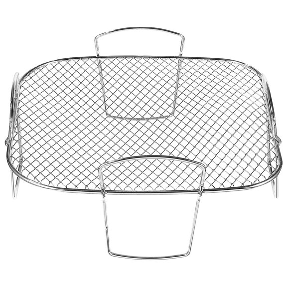 STOBOK Versatile Stainless Steel Air Fryer Rack for Dehydrating Fruits and Meats
