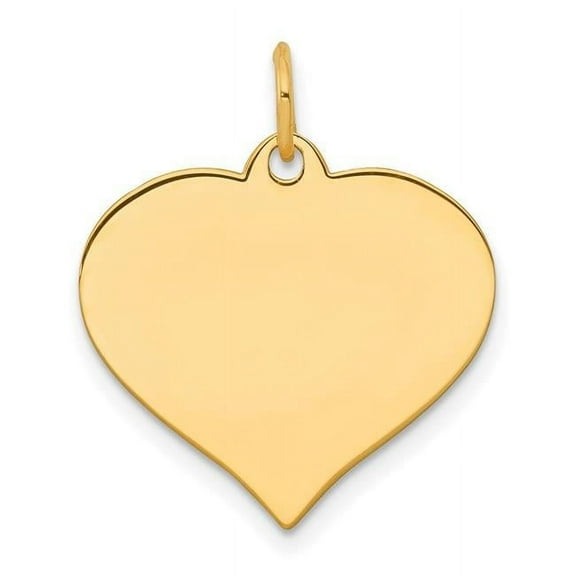 10k .013 Gauge Heart Disc Charm
