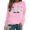 thumbnail image 5 of ALLTB Halloween Ghost Casual Sweatshirt Women Funny Spooky Long Sleeve Crewneck Shirts Halloween Fall Pullover Top, 5 of 7