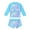 Mermaid-Blue, variant on Aideaone Girls Rash Guard Swimsuit Long Sleeve Bathing Suit 2-Piece Set 3-10 Years