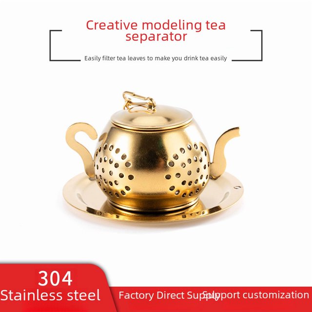 Sleek Silver 304 Stainless Steel Tea Maker with Integrated Infuser & Leak-Proof Lid – Lightweight, Durable Office Tea Brewer for Mess-Free, Pure Tea Brewing at Home or Work