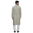 thumbnail image 3 of Atasi Button Down Asymmetric Printed Long Sleeve Rayon Kurta Pyjama Set, 3 of 4