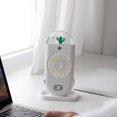 thumbnail image 4 of Ventilador de niebla, recargable por USB, portátil, de mano, aire acondicionado, ventiladores de pulverización húmeda, oficina, verde, 4 of 5