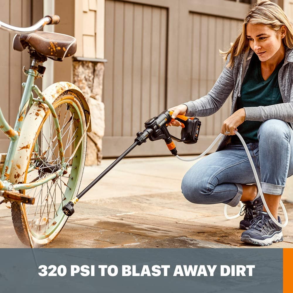 Worx WG625 20 Volt Battery Power Share Hydroshot Portable Power Washer Black Walmart