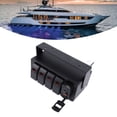 thumbnail image 1 of 4 Gang Rocker Switch Panel with PD Type C QC3.0 USB , Watertight Aluminum Switch Box for Car Truck Boat RV UTV ATV, 1 of 7