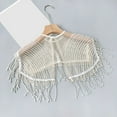 thumbnail image 6 of Sinyiin Beadwork Faux Collar With Fringed Seethrough Shoulder Wrap For Evening Party, 6 of 12