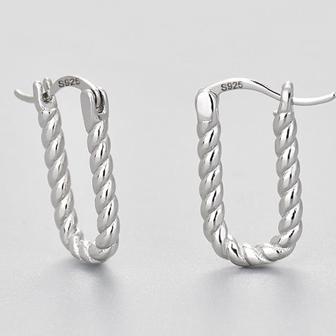 Pendientes de plata de ley 925 para mujer, aretes geométricos de Color dorado a la moda, joyería para prevenir alergias, accesorios de fiesta, regalo