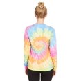 thumbnail image 5 of DARESAY Tie Dye Style Long Sleeve T-Shirt Men Women - Fun, Multi Color Tops, 5 of 6