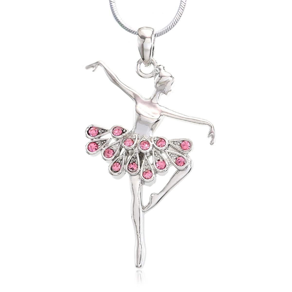 Non-brand Pack Of 50 Jewelry Making Charms Flat Ballerina Dancing Girl Pendants