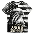 thumbnail image 6 of Leey-World 250 Years 1776-2026 250th Birthday Eagle Liberty Bell T-Shirt America 250 Shirt(Dark Gray,2XL), 6 of 7