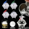 thumbnail image 2 of Diy Round Ice Cube Ball Maker Pp Tray Plastic Sphere Mold Bar Whiskey Cocktails, 2 of 6