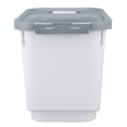 thumbnail image 2 of YAHHU 22lb / 10kg Rice Storage Container Transparent Flip Top Rice Flour Storage Box Airtight Dampproof Large Capacity Kitchen Pantry Organization Bucket Bin White 13 inches / 33 cm, 2 of 6