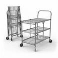 thumbnail image 3 of Luxor 18.25" x 37" Three Shelf Stainless Steel Collapsible Cart, 3 of 3