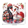 thumbnail image 4 of Flopesn Romantic Valentine's Day DIY Diamond Art Painting Decorative Ornament, Animal Creative Design Acrylic Home Decor Tabletop Ornament (Single-Sided Diamonds)-Swan Wedding-A, 4 of 7