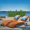 thumbnail image 7 of Homall Outdoor Chaise Lounge Folding Chairs Solid Acacia Wood Sun Loungers Balcony Recliner,for Garden, Patio, Pool Deck, 7 of 7