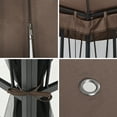thumbnail image 5 of EGEIROS LIFE 12 Ft. X 10 Ft. Double Roof Patio Gazebo With Mosquito Net (Brown), 5 of 12
