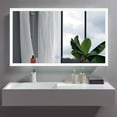 thumbnail image 1 of DECORAPORT LED Bathroom Mirror with Lights, LED Mirror for Bathroom, 48 x 28 Inch Lighted Vanity Mirror, Wall Mounted Anti-Fog Memory Brightness Dimmable LED Makeup Mirror, 1 of 4