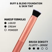 Real Techniques Face Base Makeup Brush Kit for Foundation & Contour, Pink, 4 Piece Set