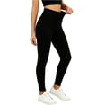 thumbnail image 2 of Karymi Pants for Women Marled Ribbed Knit Thermal Leggings, 3 Button High Elastic Waist Brushed Fleece Lined Skinny Long Pants Winter Warm Trousers, 2 of 5