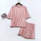 thumbnail image 1 of Pijama de manga tres cuartos para Mujer, traje de pantalón corto, ropa de casa, ropa de dormir informal, conjunto de verano, 1 of 4
