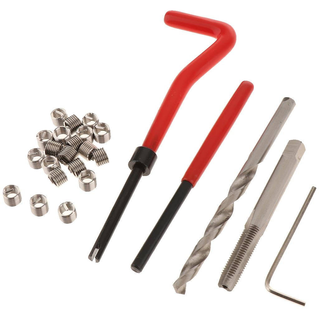 25 Pc Thread Repair Kit M6 X1.0 X 8.0MM Auto Car Tool Helical Coil Set 