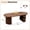 Long-Walnut, variant on Wirrytor Oval Fluted Coffee Table, Farmhouse Wood Coffee Table Mid Century Modern Center Table Boho Living Room Tables for Living Room Office (Walnut)