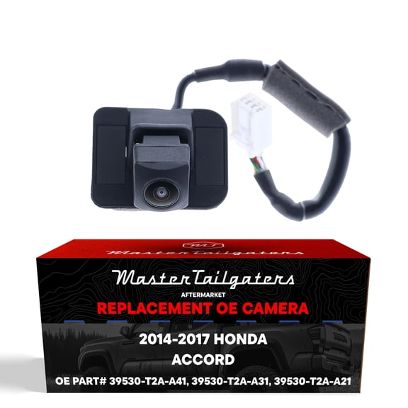 Master Tailgaters Replacement Honda Accord Sedan EX-L (2014-2015), Accord Sedan Touring (2016-2017), Accord Hybrid (2017) Backup Camera OE Part # 39530-T2A-A41, 39530-T2A-A31, 39530-T2A-A21