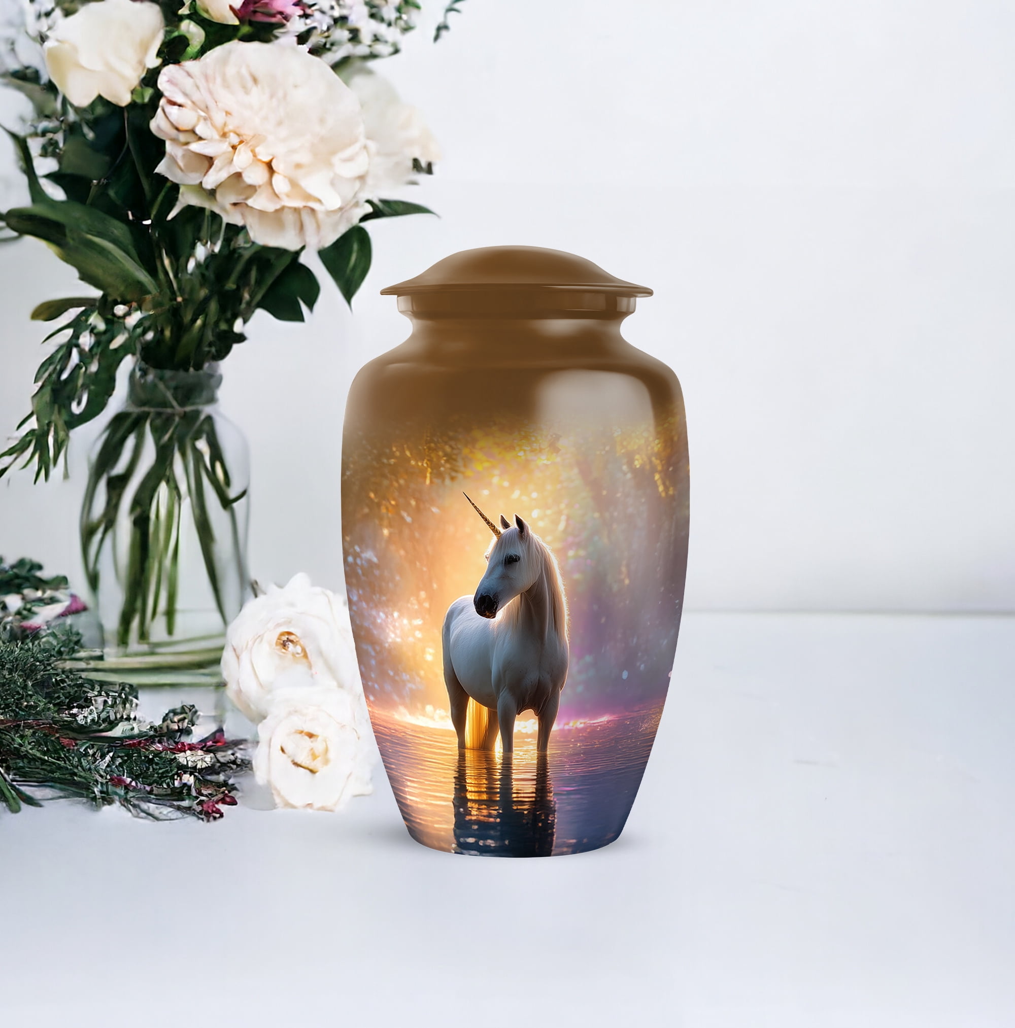 Unicorn Little Urn For Human Ashes For Mother And Father, Mini Urn For Ashes Adult Male Dad, Memorial Urns For Keepsakes, Cremation Urns For Adult Men And Woman, 1 Large & Set Of 4 Mini 10&3 Inch