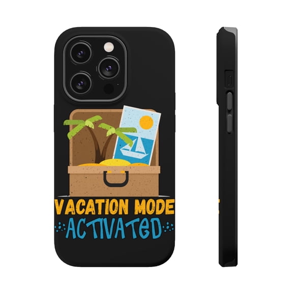 DistinctInk MagSafe Tough Case for Apple iPhone 15 Pro (6.1" Screen) - Vacation Mode Activated - Lightweight Grip