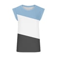 thumbnail image 3 of Yuyuzo Débardeurs d'Été pour Femmes Manches Courtes Col Rond Tunique Haut Ample T-Shirts Basiques Décontractés, 3 of 4