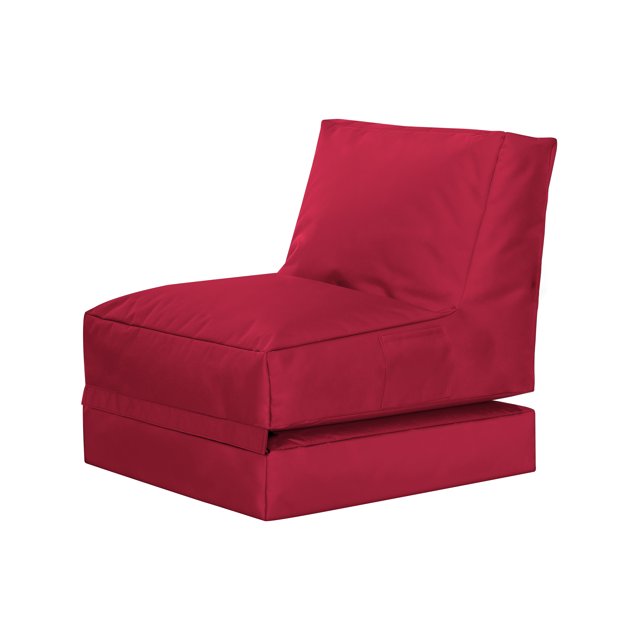 Gouchee Home Twist Brava Red Bean Bag Chair – Water-Repellent Polyester Oxford Fabric with Polystyrene Bead Filling, Suitable for Adults and Teens, Convertible Seating for Living Room or Dorm