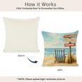 thumbnail image 5 of GooTPa Summer Beach Pillow Covers, Beach Chairs Throw Pillow Case Decoration, Linen Cushion Covers for Couch Sofa Bedroom Living Room Easter Day Home Decor - 20x20in, 5 of 6