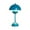 Blue, variant on YaoZQ 1-Pack Small Mushroom Table Lamp. A Cordless & Rechargeable Flowerpot Desk Lamp. A Modern, Minimalist Bedside & Nightstand Lamp. A Dimmable & Portable Accent Lamp
