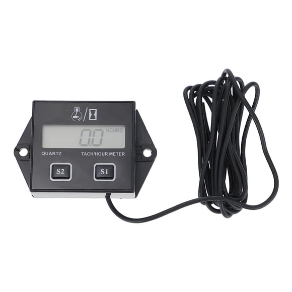 MasteelfCA 1pc Gasoline Engine Digital Tachometer Meter LCD Digital Display Timer Gauge