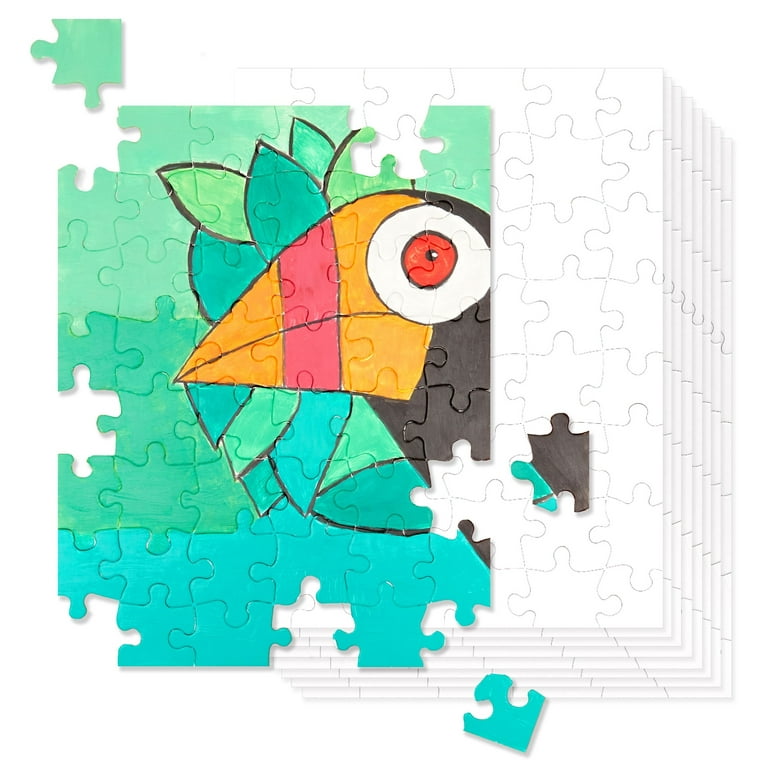 Tinksky 4pcs Blank Puzzles Paper Draw on Puzzle Wedding Favor DIY Custom Puzzle, Size: 18.5X16.5X0.2CM