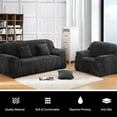 thumbnail image 3 of Velvet Sofa Slipcover Stretch Couch Covers for 3 Cushion Couch Thick Soft Sofa Cover Furniture Protector Couch Covers for Pet ,Form Fit Couch Slipcover, 3 of 9