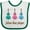 White and Green, variant on Inktastic Bass Player Kids Future Boys or Girls Baby Bib