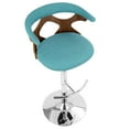 thumbnail image 5 of LumiSource Walnut, Teal Gardenia Barstool, 5 of 10