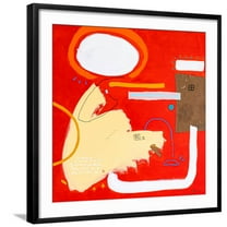 Art.com Orange halo Art Print by Hyunah Kim, Black Frame Wall Art, 29" x 29"