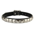 thumbnail image 5 of Personalidad Ajustable Cinturón Punk Square Lentejuelas Remache Negro PU Cuero Clavícula Collar Collar para Mujeres Hombres 1pc Yinane Collar de remache de cinturón, 5 of 5