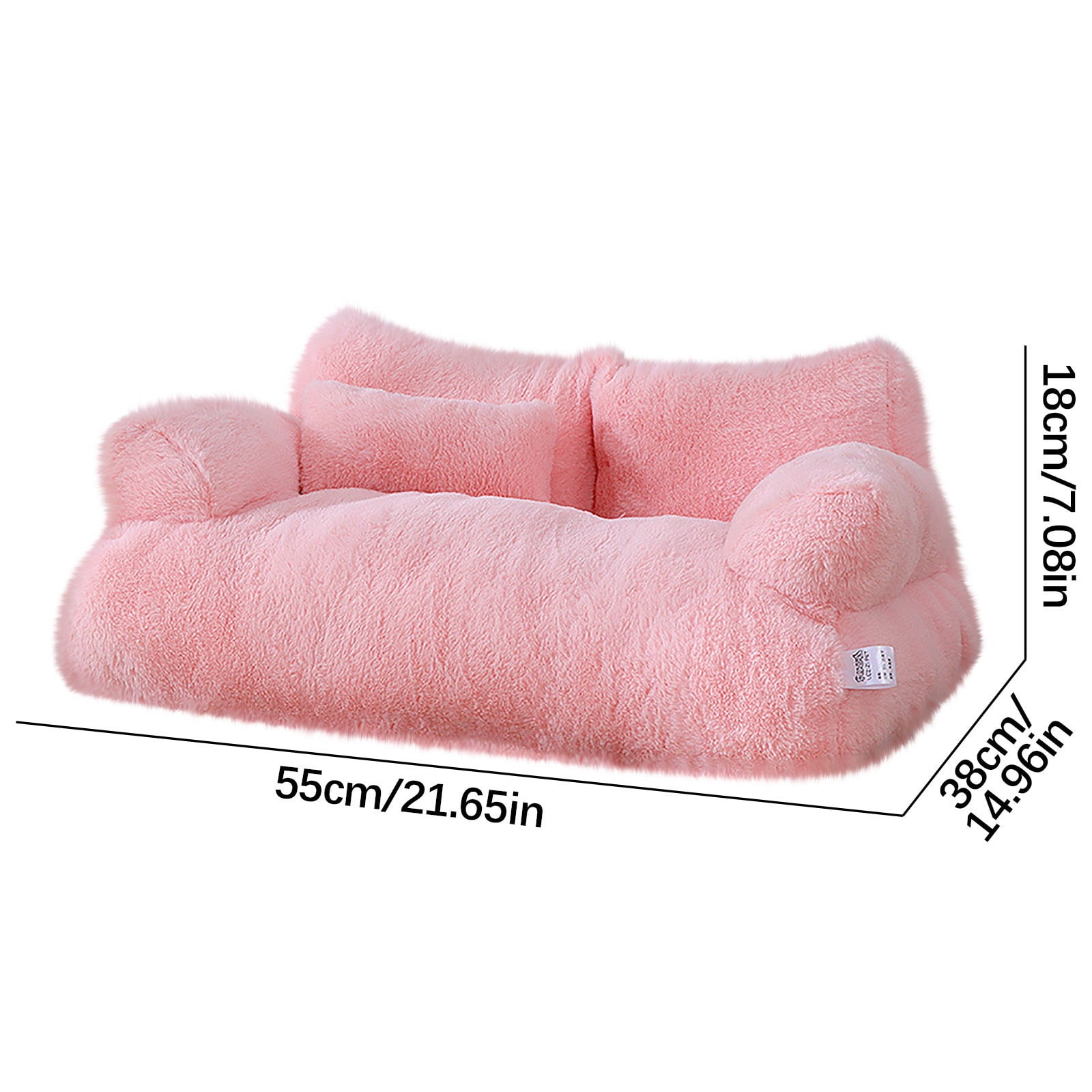 Cat Beds for Indoor Cats, Dog Couch Bed, Cute Cat Couch Sofas for Kitten Puppy, Small Dog Sofas & Chairs with Removable Washable Cover, Soft Warm Pet Furniture, Pink
