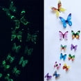 thumbnail image 6 of 48 pieces Bright 3D luminous butterfly Wall Decoration Decals Butterfly stickers Kindergarten living Room Bedroom Home decoration DIY, 6 of 6